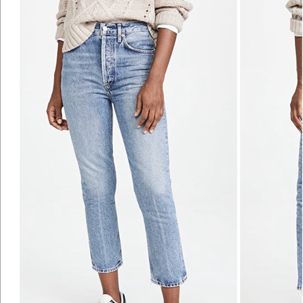AGOLDE Riley Jeans - high rise, crop